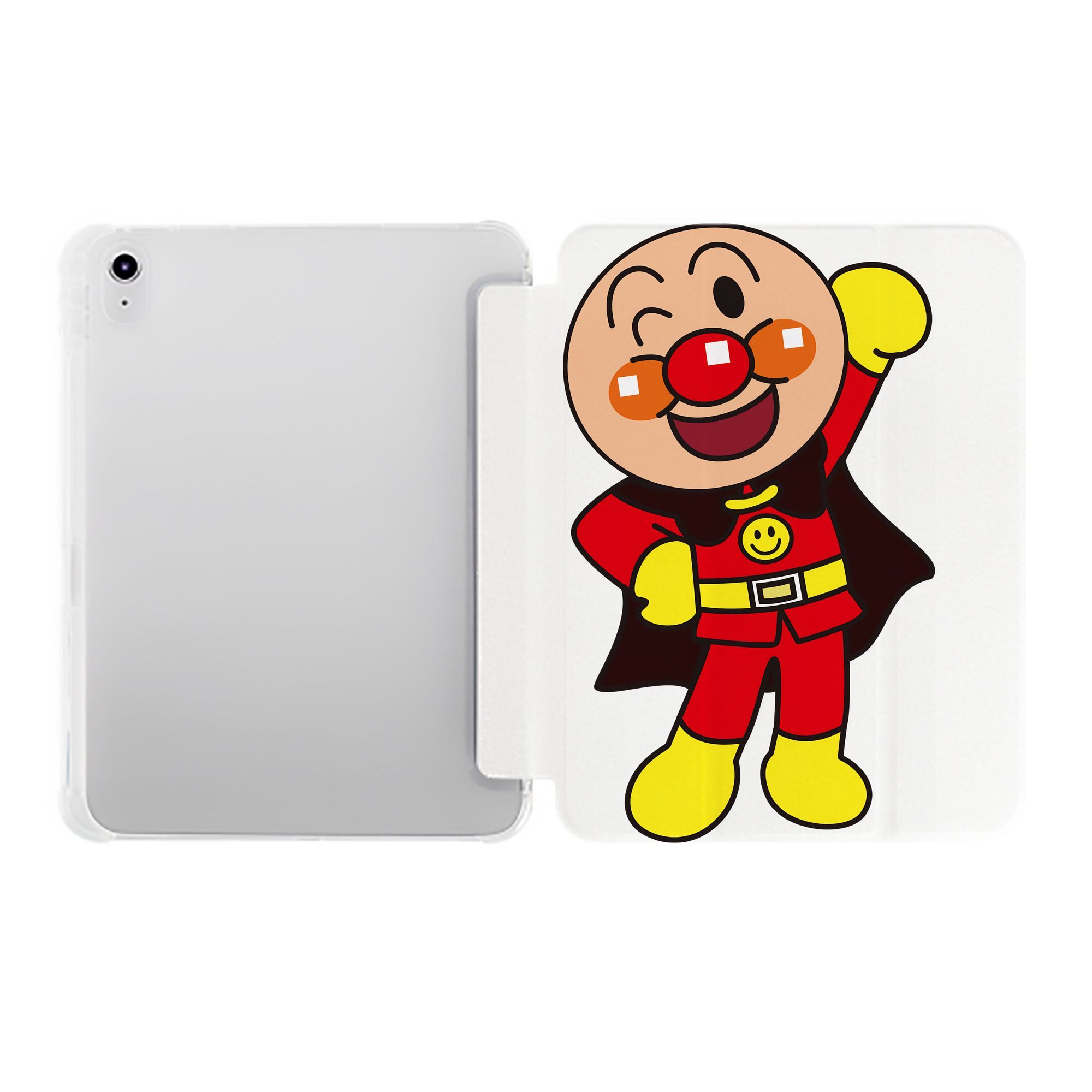 （画像用） アンパンマン Anpanman IPad ケース ペン収納付き 三つ折りスタンド PUレザー×シリコン 対応機種9.5/10.5/10.9インチ